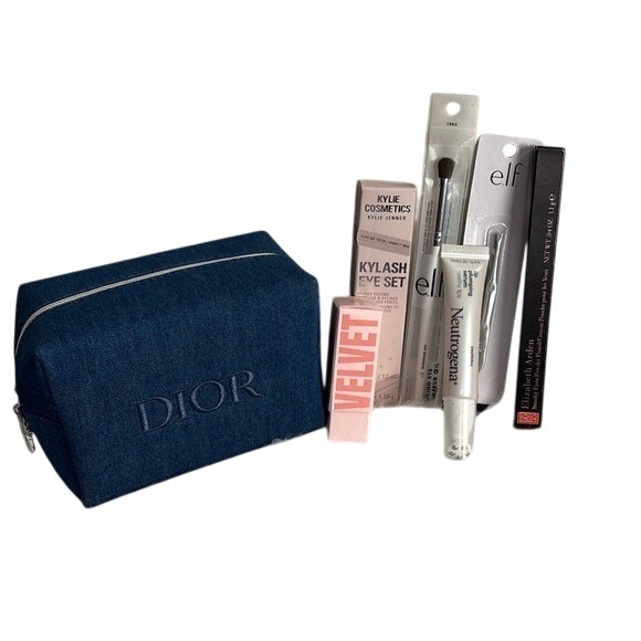 Dior Denim Makeup Bag Kylie Cosmetics Kylash Elizabeth Arden Neutrogena Gift Set
